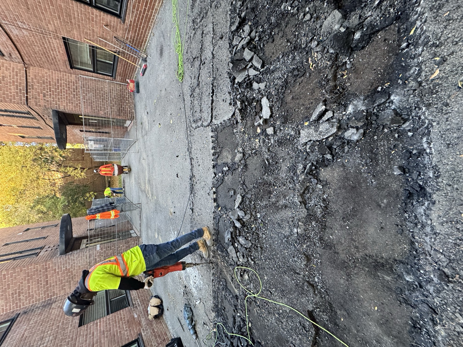 Exterior demolition — structural teardown