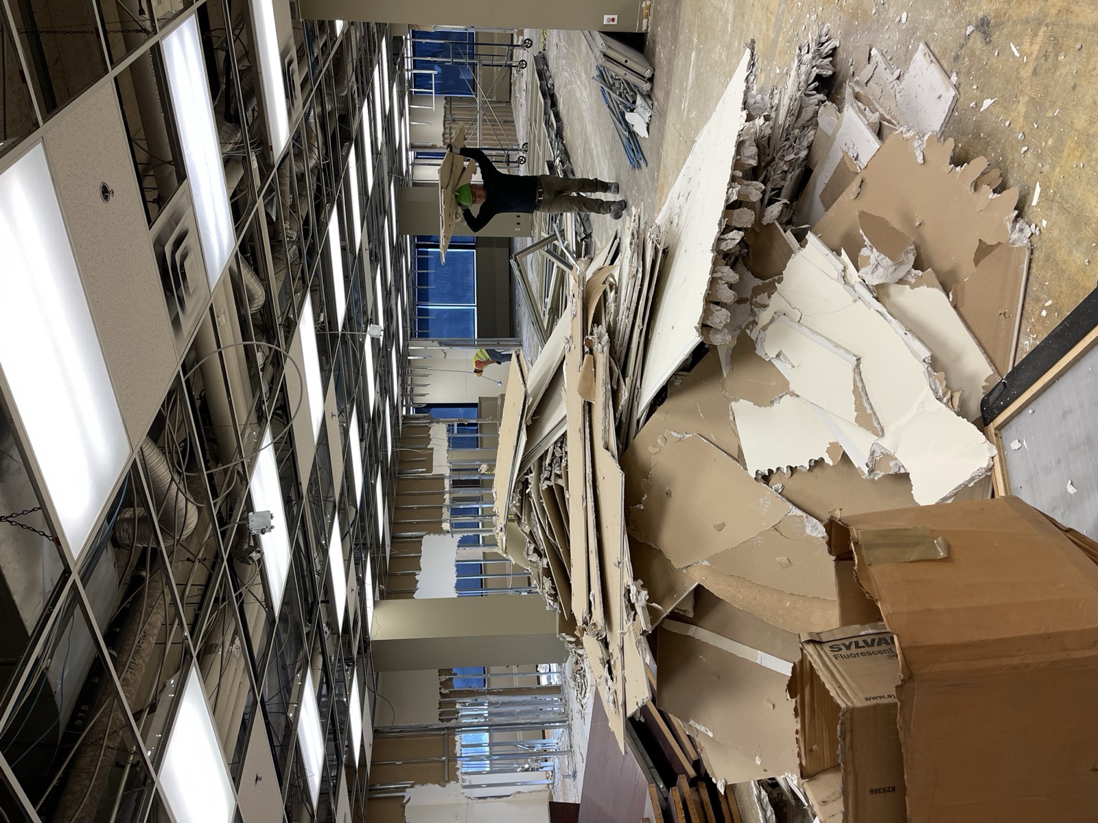 Interior demolition in progress